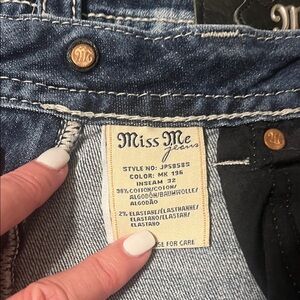 Miss Me Dark Blue Skinny Jeans with Copper Hardware